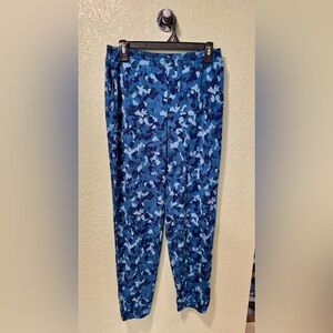 Susan Graver Blue Camouflage Track Pants